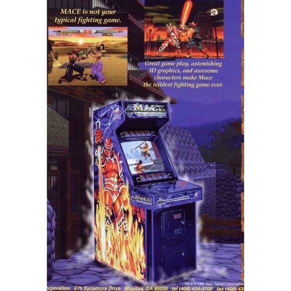 Mace The Dark Age Arcade FLYER Original Video Game Art Print Sheet 1997 - Picture 4 of 4